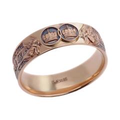 Обручальное кольцо из красного золота