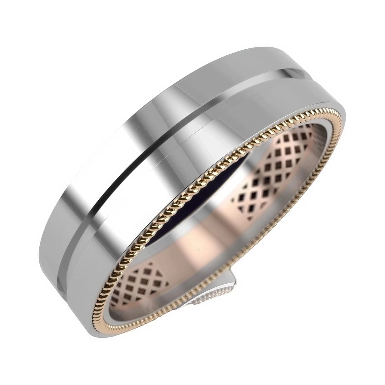 Обручальное кольцо из комбинированного золота Ювелирное изделие - Обручальное кольцо из комбинированного золота в магазине Best-Gold 134115