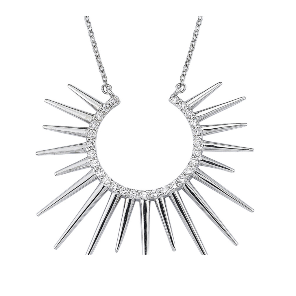 Колье из белого золота с бриллиантами Ювелирное изделие - Колье из белого золота с бриллиантами в магазине Best-Gold 033696