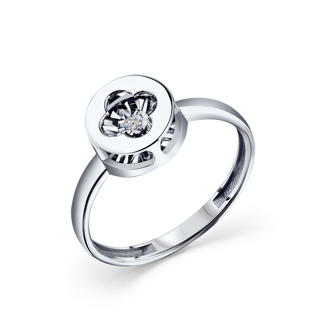 Кольцо из белого золота с бриллиантами Ювелирное изделие - Кольцо из белого золота с бриллиантами в магазине Best-Gold 139858