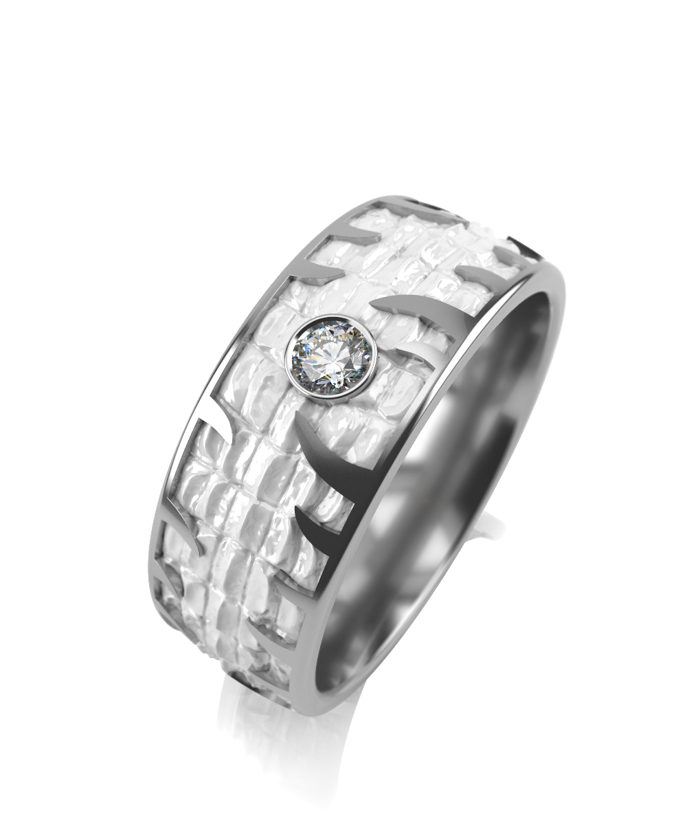 Ювелирное изделие - Кольцо в серебре с фианитом в магазине Best-Gold 134596