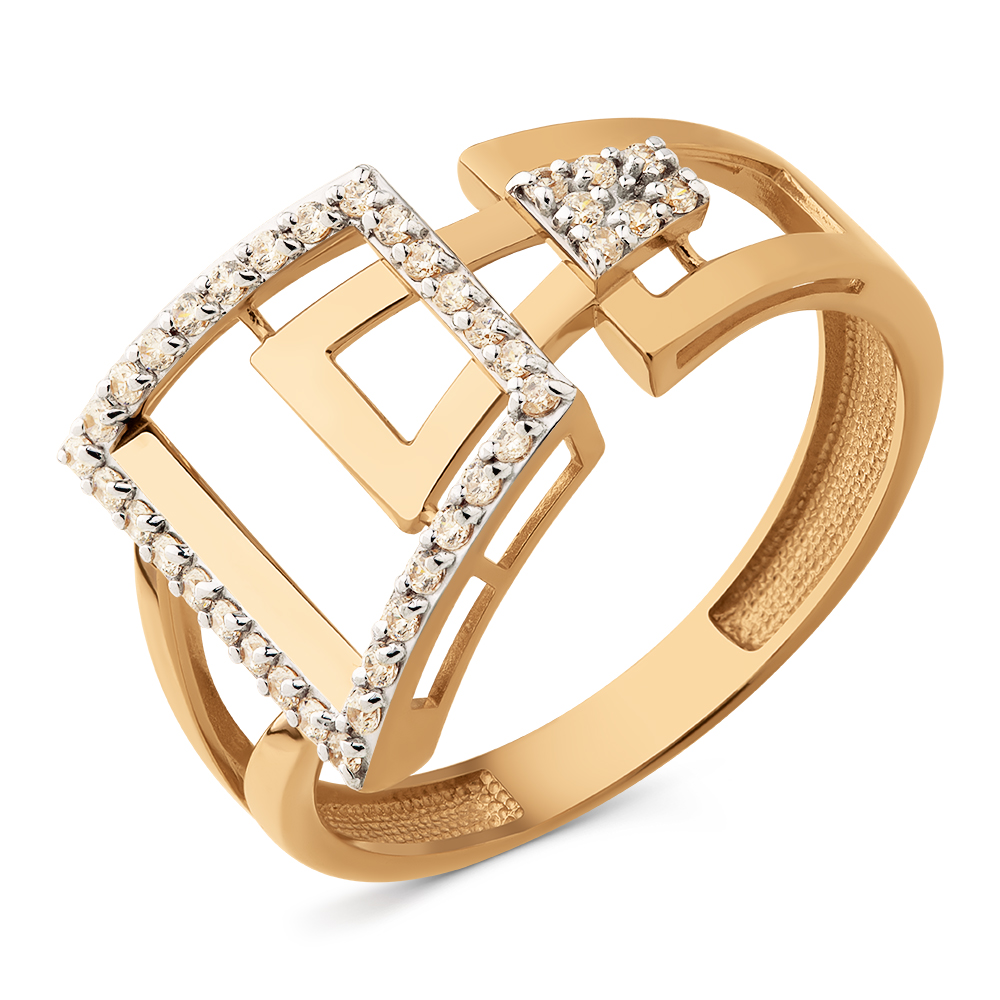 Кольцо из красного золота с фианитами Ювелирное изделие - Кольцо из красного золота с фианитами в магазине Best-Gold 151576