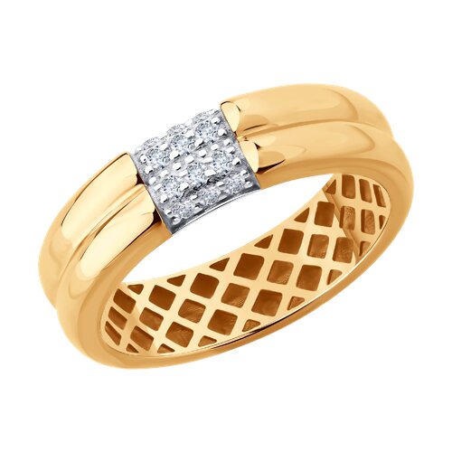 Ювелирное изделие - Кольцо из красного золота с фианитами в магазине Best-Gold 152305