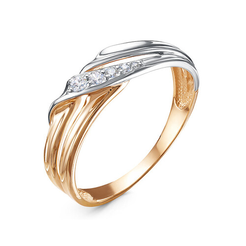 Кольцо из красного золота с фианитами Ювелирное изделие - Кольцо из красного золота с фианитами в магазине Best-Gold 121886