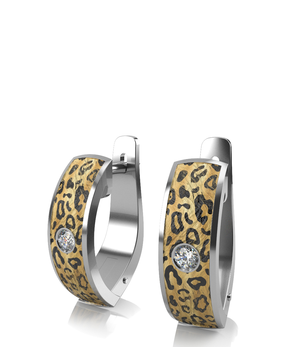 Серьги в серебре с фианитом Ювелирное изделие - Серьги в серебре с фианитом в магазине Best-Gold 134613