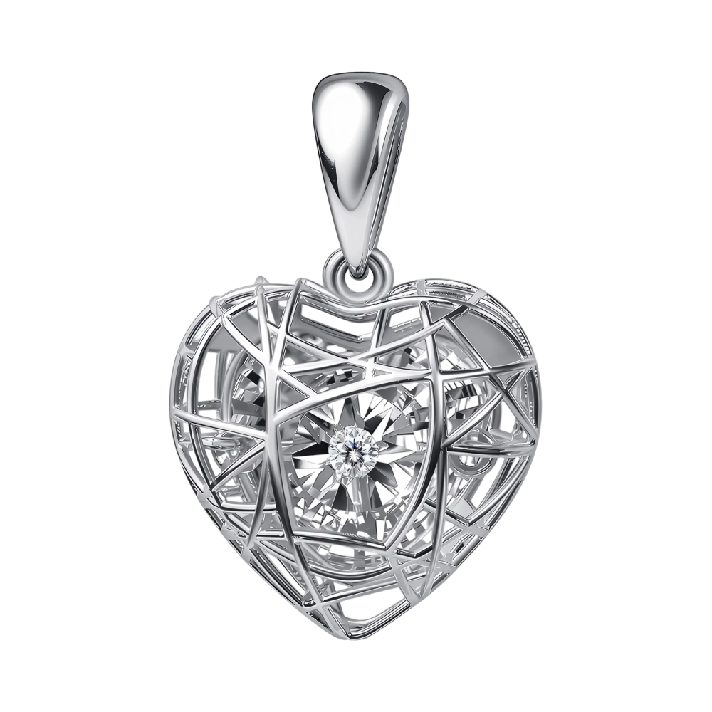 Подвеска из белого золота с бриллиантом Ювелирное изделие - Подвеска из белого золота с бриллиантом в магазине Best-Gold 156228