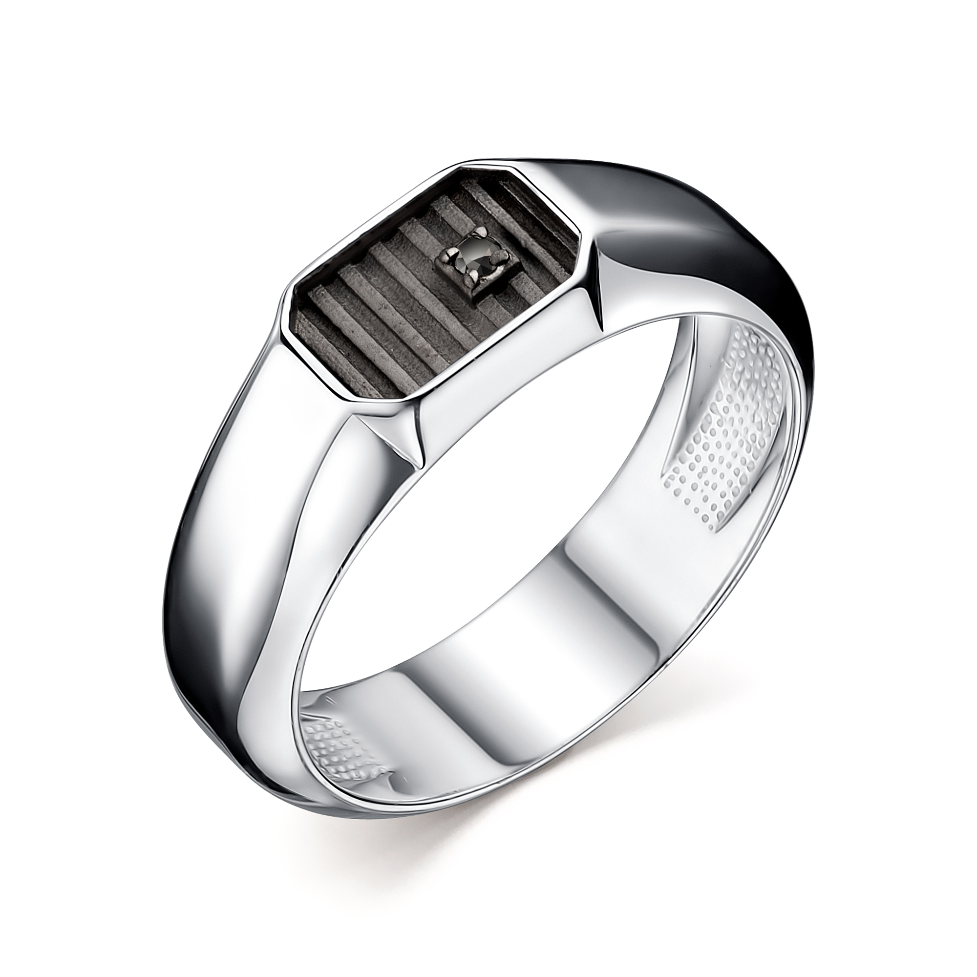 Кольцо в серебре с бриллиантом Ювелирное изделие - Кольцо в серебре с бриллиантом в магазине Best-Gold 126900