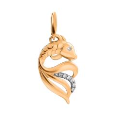 Ювелирное изделие - Подвеска из красного золота с фианитами в магазине Best-Gold 124790