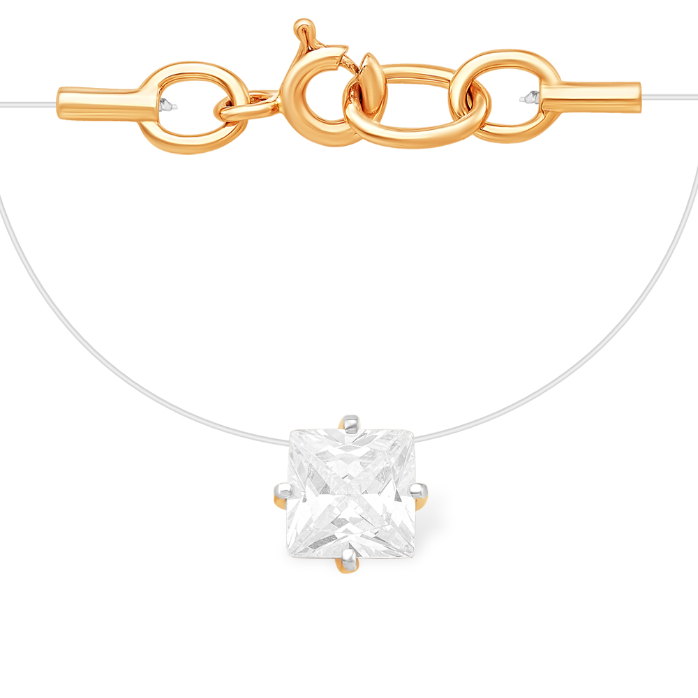 Колье из красного золота с фианитом Ювелирное изделие - Колье из красного золота с фианитом в магазине Best-Gold 144942