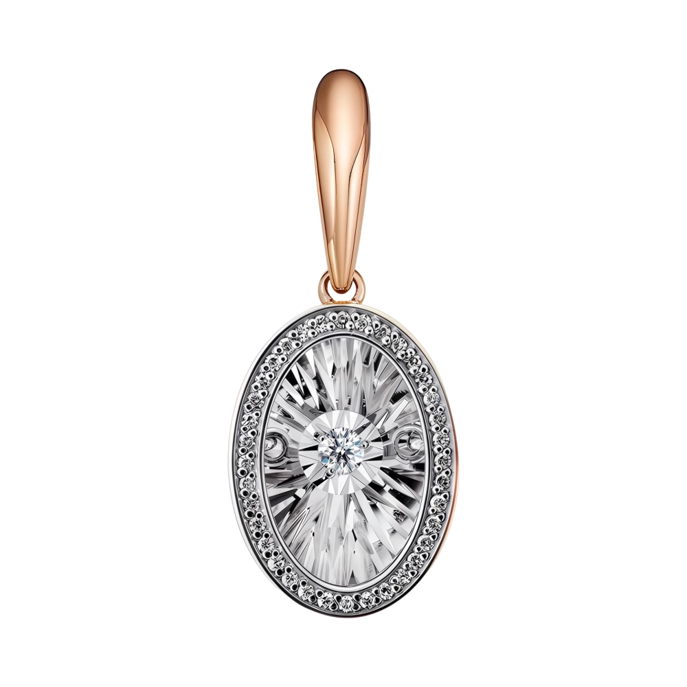 Ювелирное изделие - Подвеска из красного золота с бриллиантами в магазине Best-Gold 156120