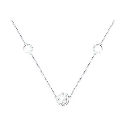 Колье из серебра с перламутром Ювелирное изделие - Колье из серебра с перламутром в магазине Best-Gold 078443