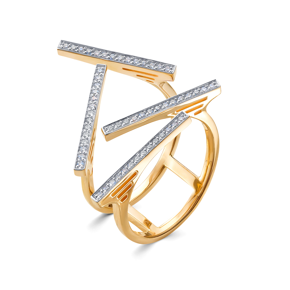 Кольцо из красного золота с бриллиантами Ювелирное изделие - Кольцо из красного золота с бриллиантами в магазине Best-Gold 141712