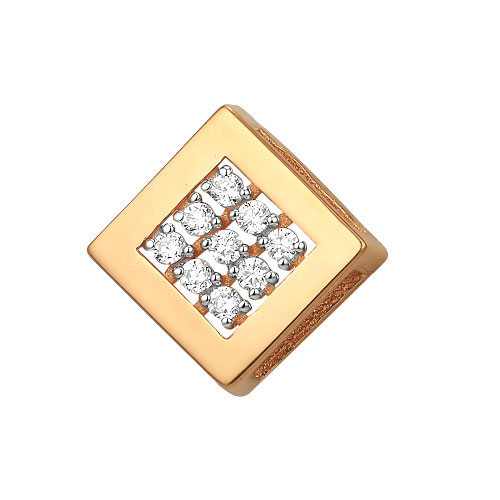 Подвеска из красного золота с фианитами Ювелирное изделие - Подвеска из красного золота с фианитами в магазине Best-Gold 129574