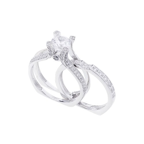 Ювелирное изделие - Кольцо из серебра с фианитом в магазине Best-Gold 112233