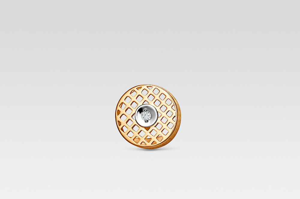 Ювелирное изделие - Подвеска из желтого золота с бриллиантом в магазине Best-Gold 088423