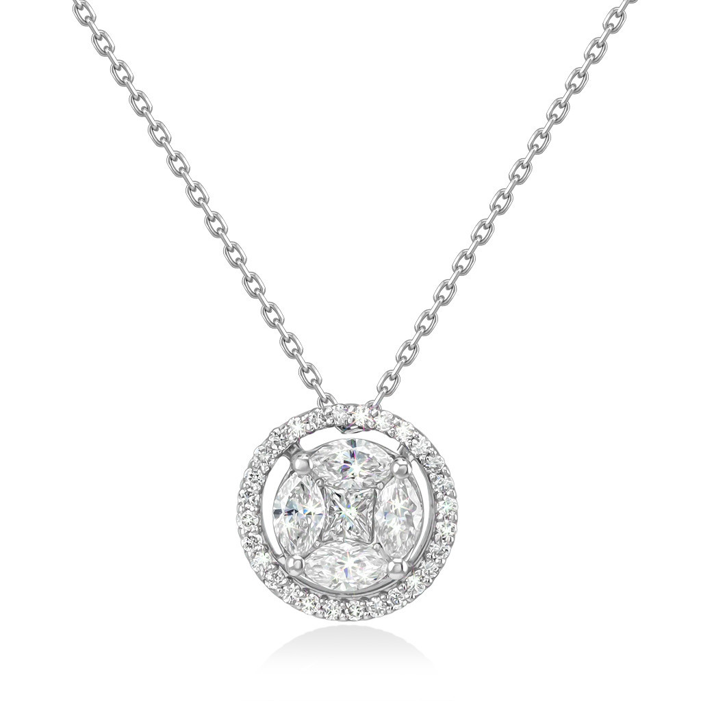 Колье из белого золота с бриллиантами Ювелирное изделие - Колье из белого золота с бриллиантами в магазине Best-Gold 033710