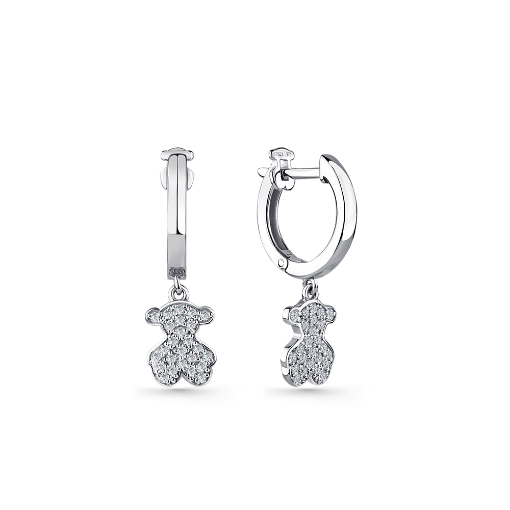 Серьги из серебра с фианитами Ювелирное изделие - Серьги из серебра с фианитами в магазине Best-Gold 141380