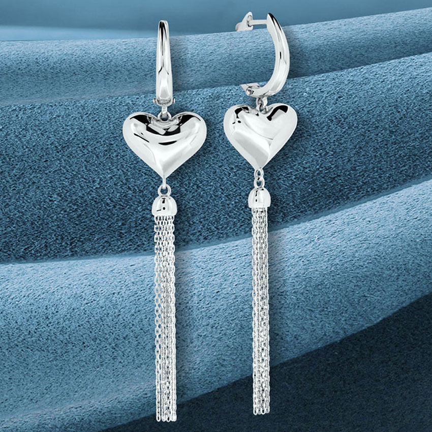 Серьги из белого золота