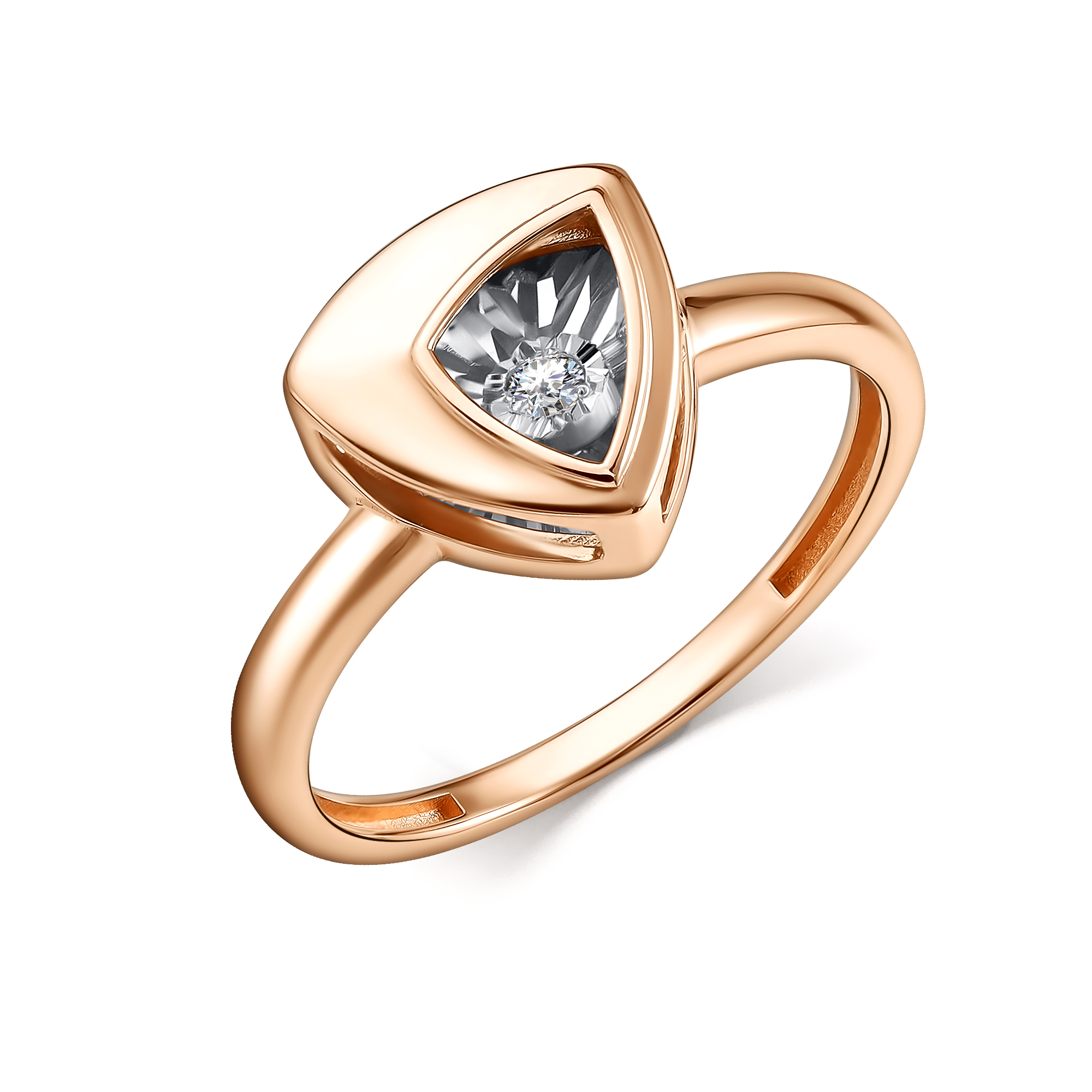 Кольцоиз красного золота с бриллиантами Ювелирное изделие - Кольцоиз красного золота с бриллиантами в магазине Best-Gold 145234