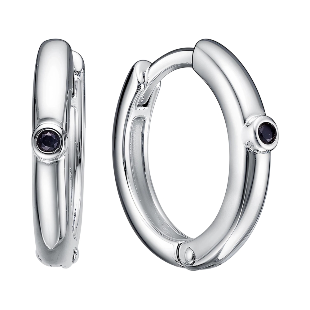 Ювелирное изделие - Серьги из серебра с сапфиром в магазине Best-Gold 128460