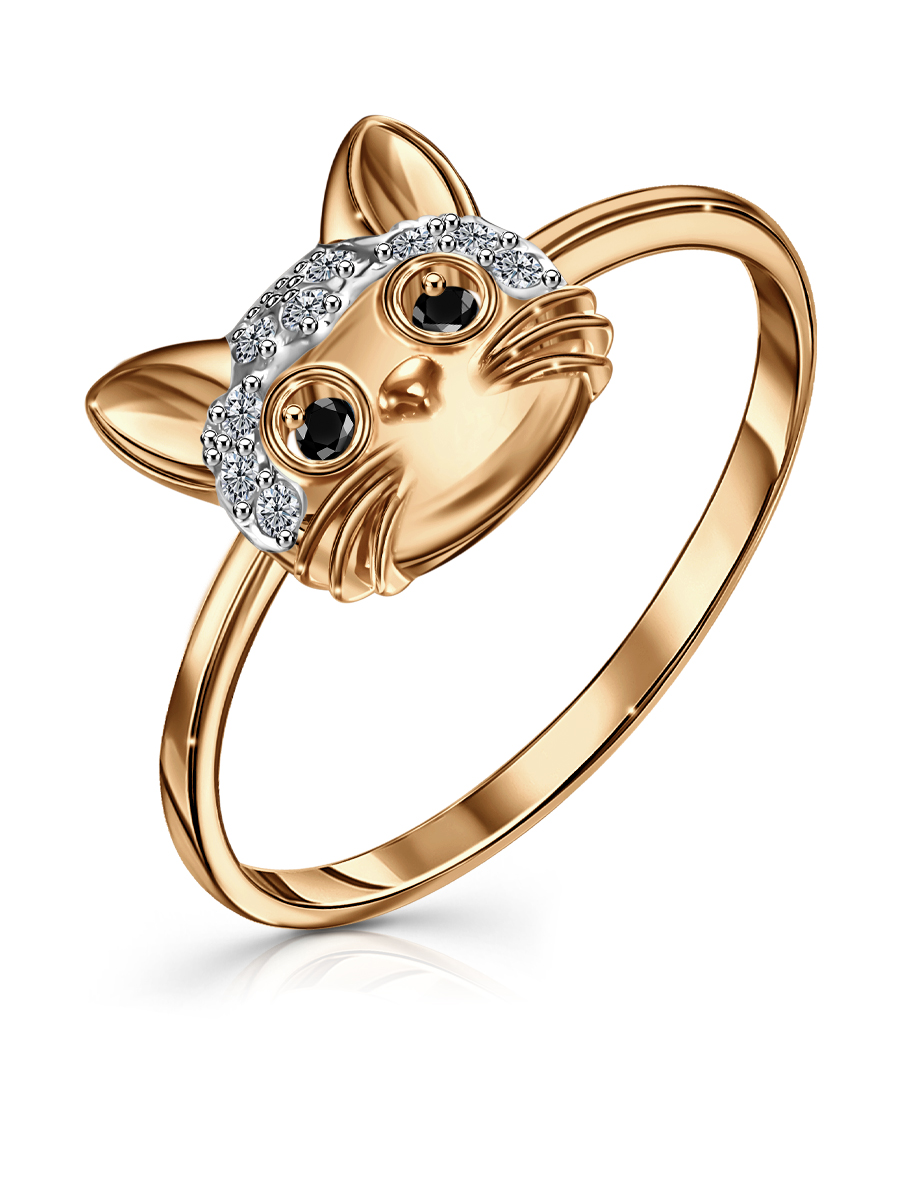 Кольцо из красного золота с фианитами Ювелирное изделие - Кольцо из красного золота с фианитами в магазине Best-Gold 134458