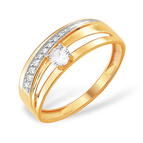 Кольцо из красного золота с фианитами Ювелирное изделие - Кольцо из красного золота с фианитами в магазине Best-Gold 068599