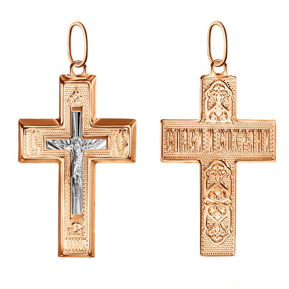 Ювелирное изделие - Крест из красного золота в магазине Best-Gold 053238