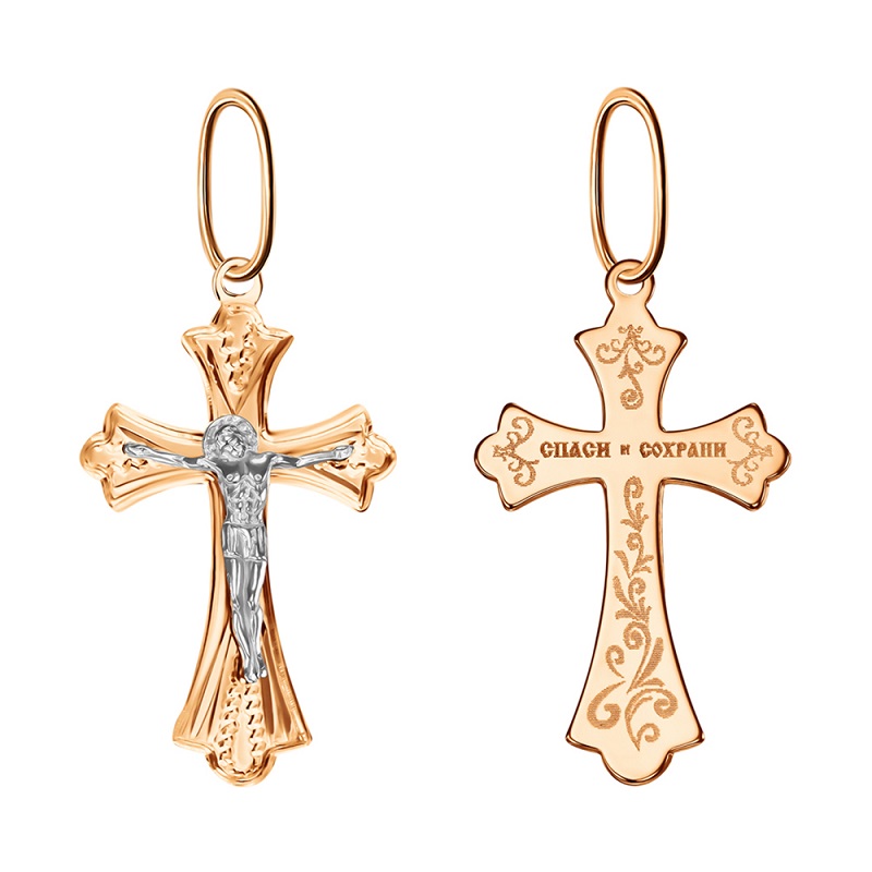 Ювелирное изделие - Крест из красного золота в магазине Best-Gold 091666