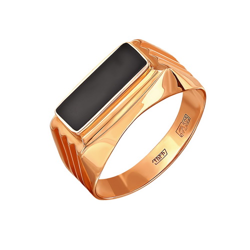 Кольцо из красного золота с эмалью Ювелирное изделие - Кольцо из красного золота с эмалью в магазине Best-Gold 141512