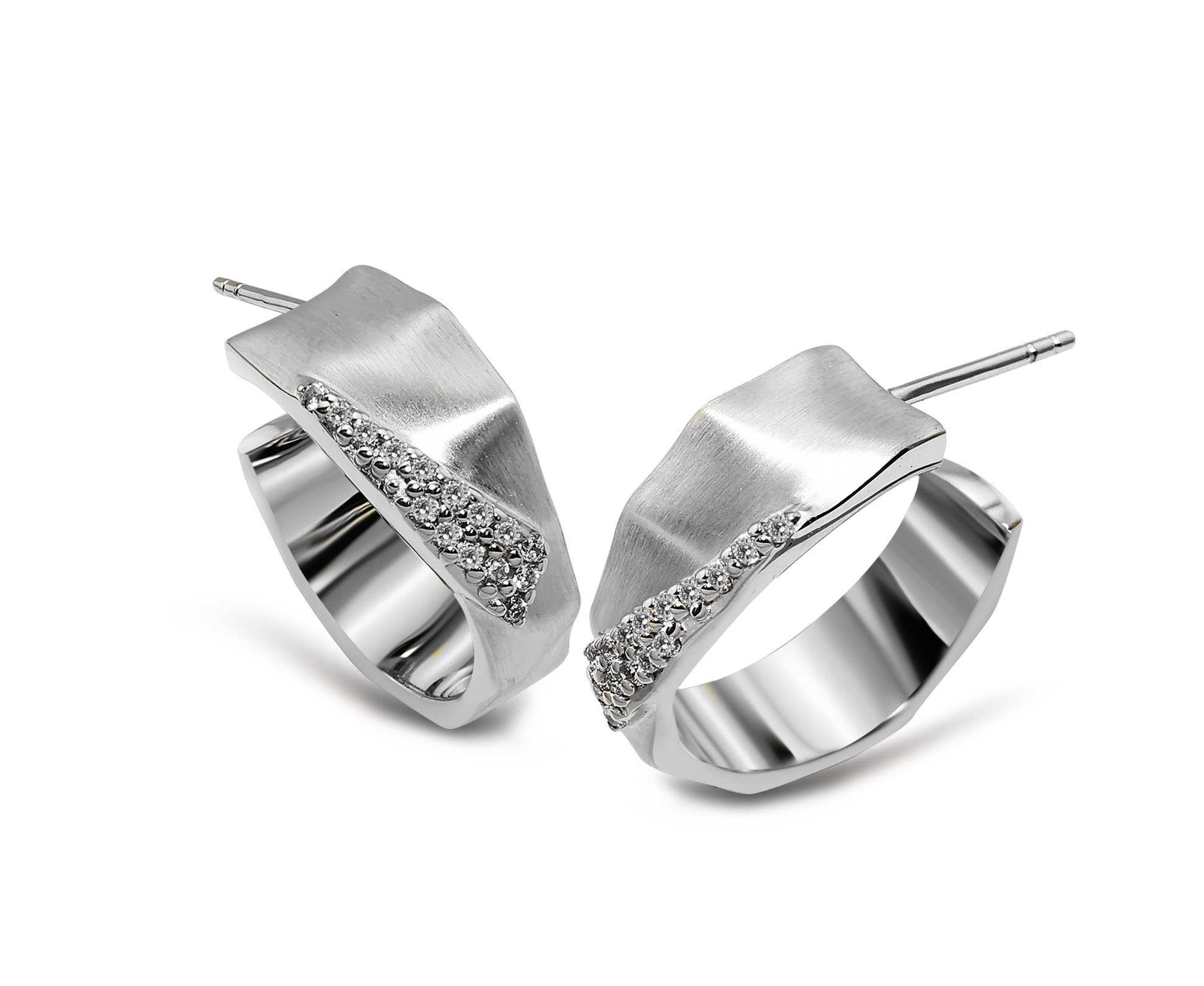 Серьги из серебра с  топазом белым Ювелирное изделие - Серьги из серебра с  топазом белым в магазине Best-Gold 149812