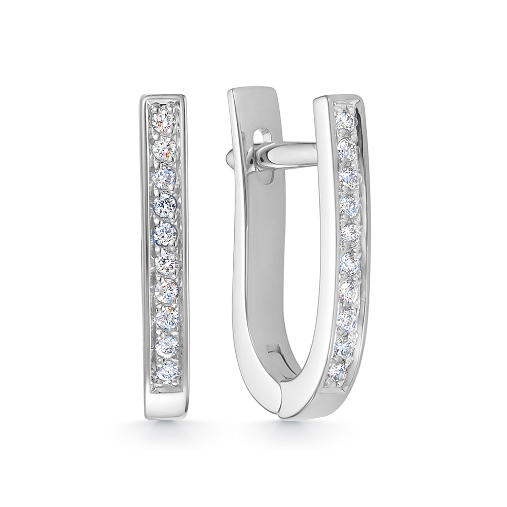 Серьги из белого золота с бриллиантами Ювелирное изделие - Серьги из белого золота с бриллиантами в магазине Best-Gold 150917