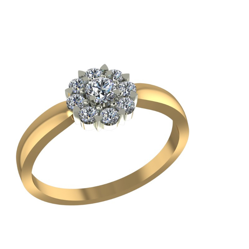 Кольцо из красного золота с фианитами Ювелирное изделие - Кольцо из красного золота с фианитами в магазине Best-Gold 033845