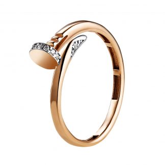 Кольцо из красного золота с бриллиантами Ювелирное изделие - Кольцо из красного золота с бриллиантами в магазине Best-Gold 141954