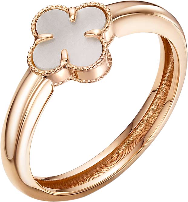 Кольцо из красного золота с перламутром Ювелирное изделие - Кольцо из красного золота с перламутром в магазине Best-Gold 134925