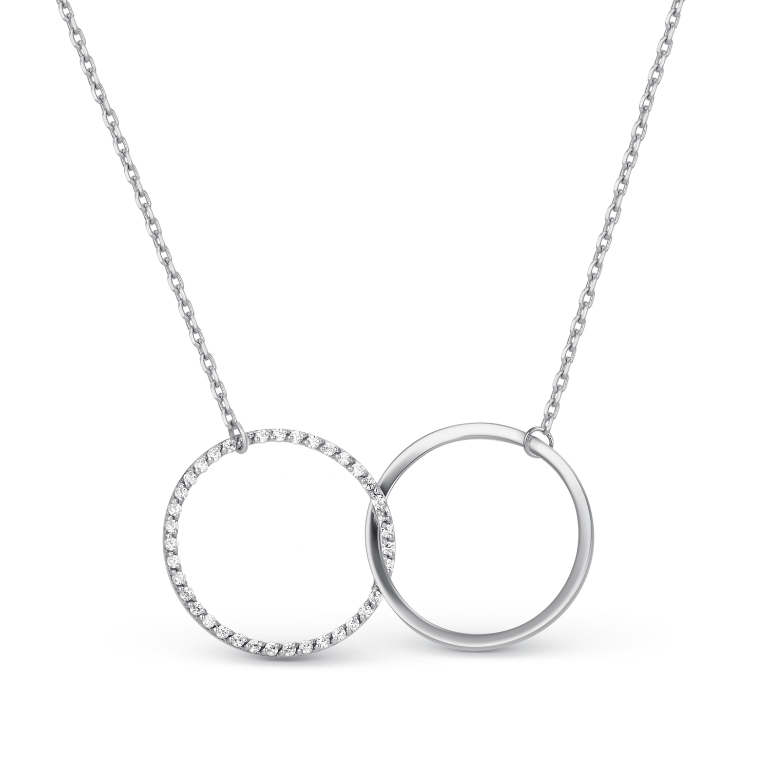 Колье из белого золота с фианитами Ювелирное изделие - Колье из белого золота с фианитами в магазине Best-Gold 151558