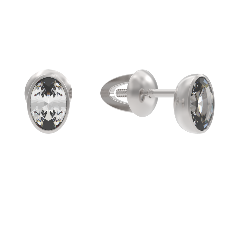 Серьги из серебра с фианитом Ювелирное изделие - Серьги из серебра с фианитом в магазине Best-Gold 095918