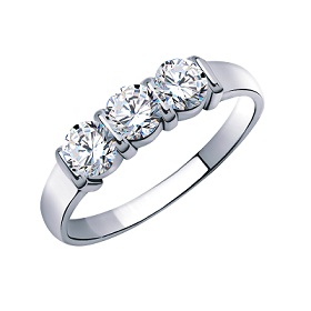 Кольцо из белого золота с фианитами Ювелирное изделие - Кольцо из белого золота с фианитами в магазине Best-Gold 032920