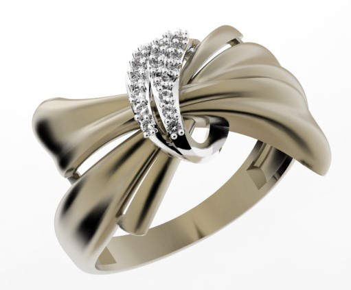 Кольцо из красного золота с фианитами Ювелирное изделие - Кольцо из красного золота с фианитами в магазине Best-Gold 122137