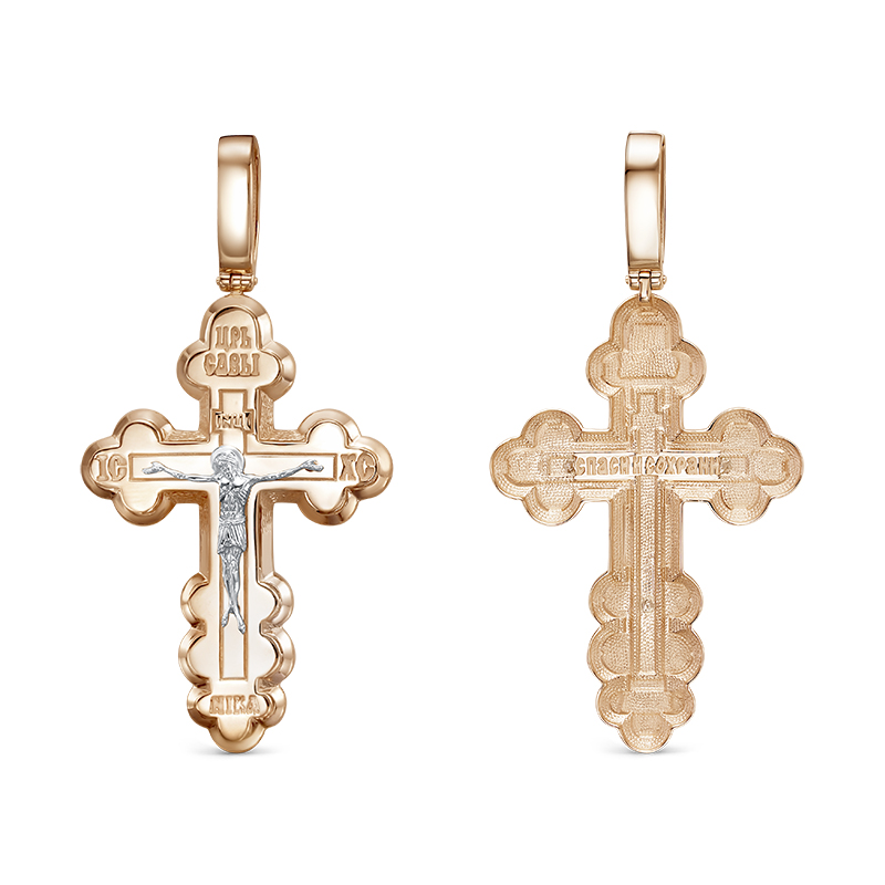 Крест из красного золота Ювелирное изделие - Крест из красного золота в магазине Best-Gold 147187