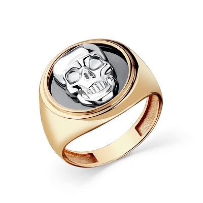 Кольцо из красного золота с эмалью Ювелирное изделие - Кольцо из красного золота с эмалью в магазине Best-Gold 033666