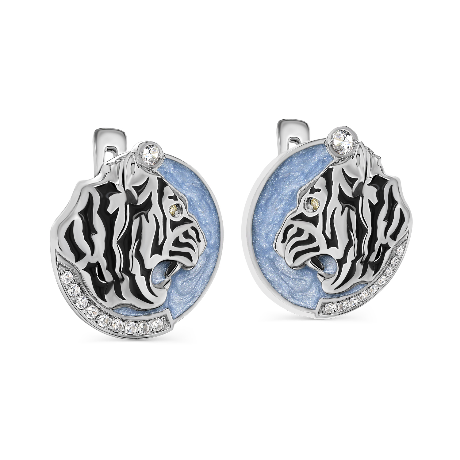 Серьги из серебра с фианитами Ювелирное изделие - Серьги из серебра с фианитами в магазине Best-Gold 127221