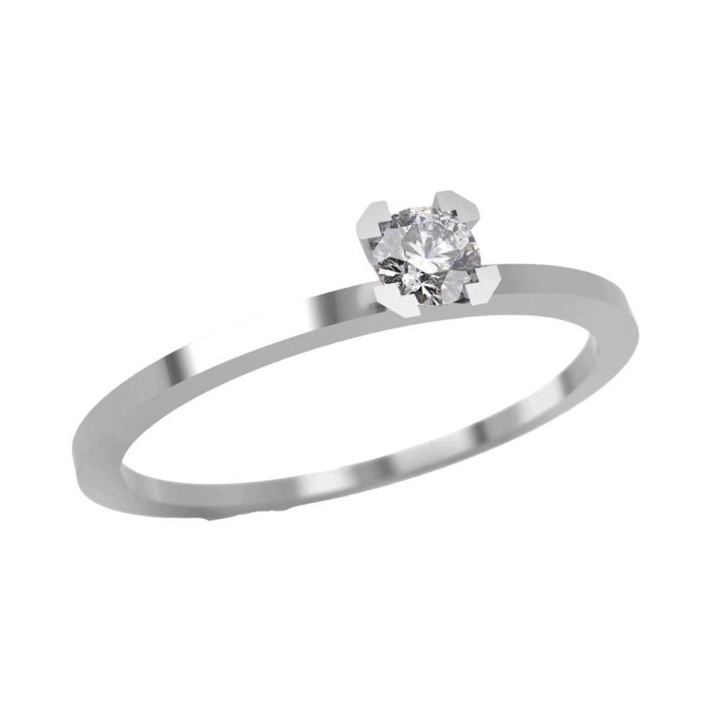 Помолвочное кольцо из белого золота с бриллиантами Ювелирное изделие - Помолвочное кольцо из белого золота с бриллиантами в магазине Best-Gold 131199