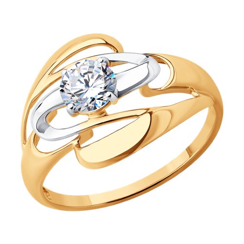 Кольцо из красного золота с фианитами Ювелирное изделие - Кольцо из красного золота с фианитами в магазине Best-Gold 145866