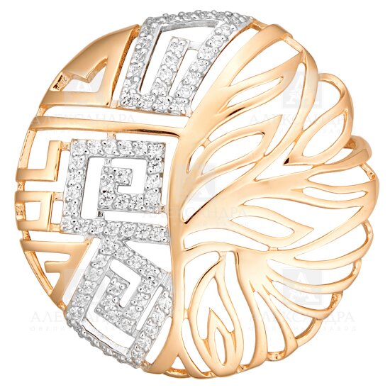 Подвеска из красного золота с фианитами Ювелирное изделие - Подвеска из красного золота с фианитами в магазине Best-Gold 140078