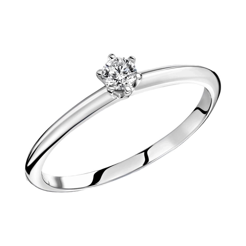 Ювелирное изделие - Кольцо помолвочное из белого золота с бриллиантами в магазине Best-Gold 131540