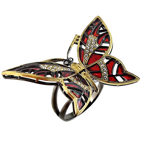 Ювелирное изделие - Кольцо из серебра с стразами в магазине Best-Gold 128638