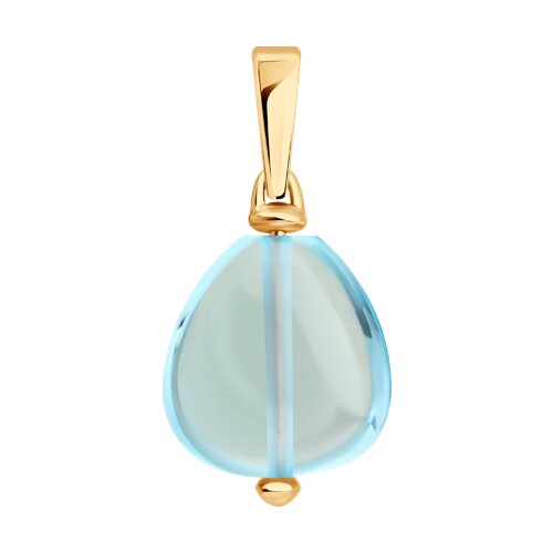 Подвеска из красного золота с топазом