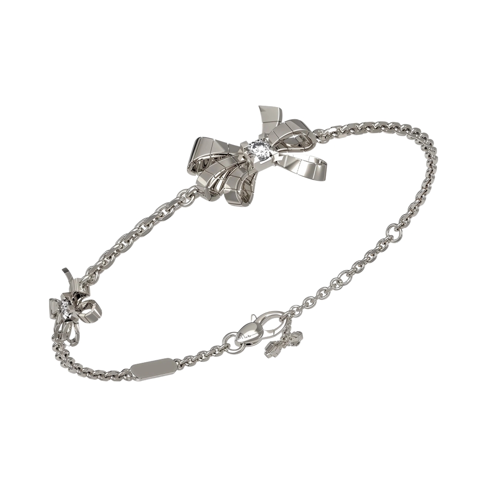 Ювелирное изделие - Браслет из белого золота с бриллиантами в магазине Best-Gold 156259