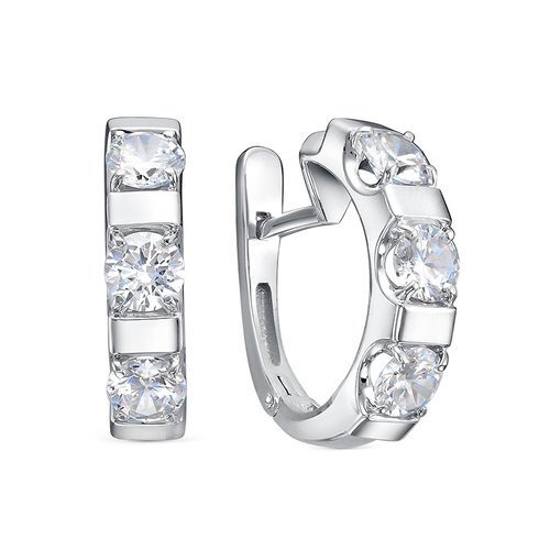 Серьги из серебра с фианитами Ювелирное изделие - Серьги из серебра с фианитами в магазине Best-Gold 033346