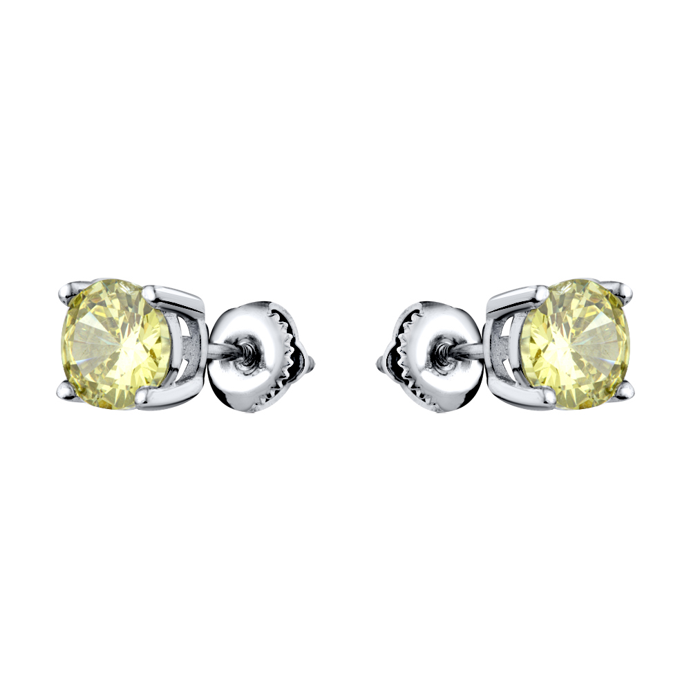 Серьги из серебра с цирконами Ювелирное изделие - Серьги из серебра с цирконами в магазине Best-Gold 129954